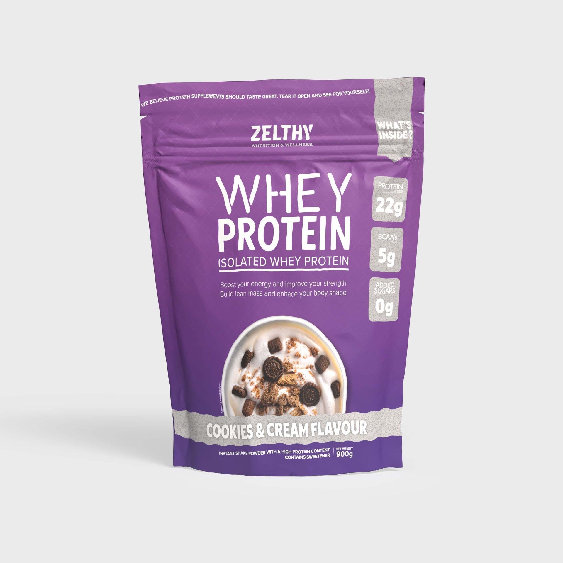 Whey-Protein: Crunchy Cookies & Cream 900g