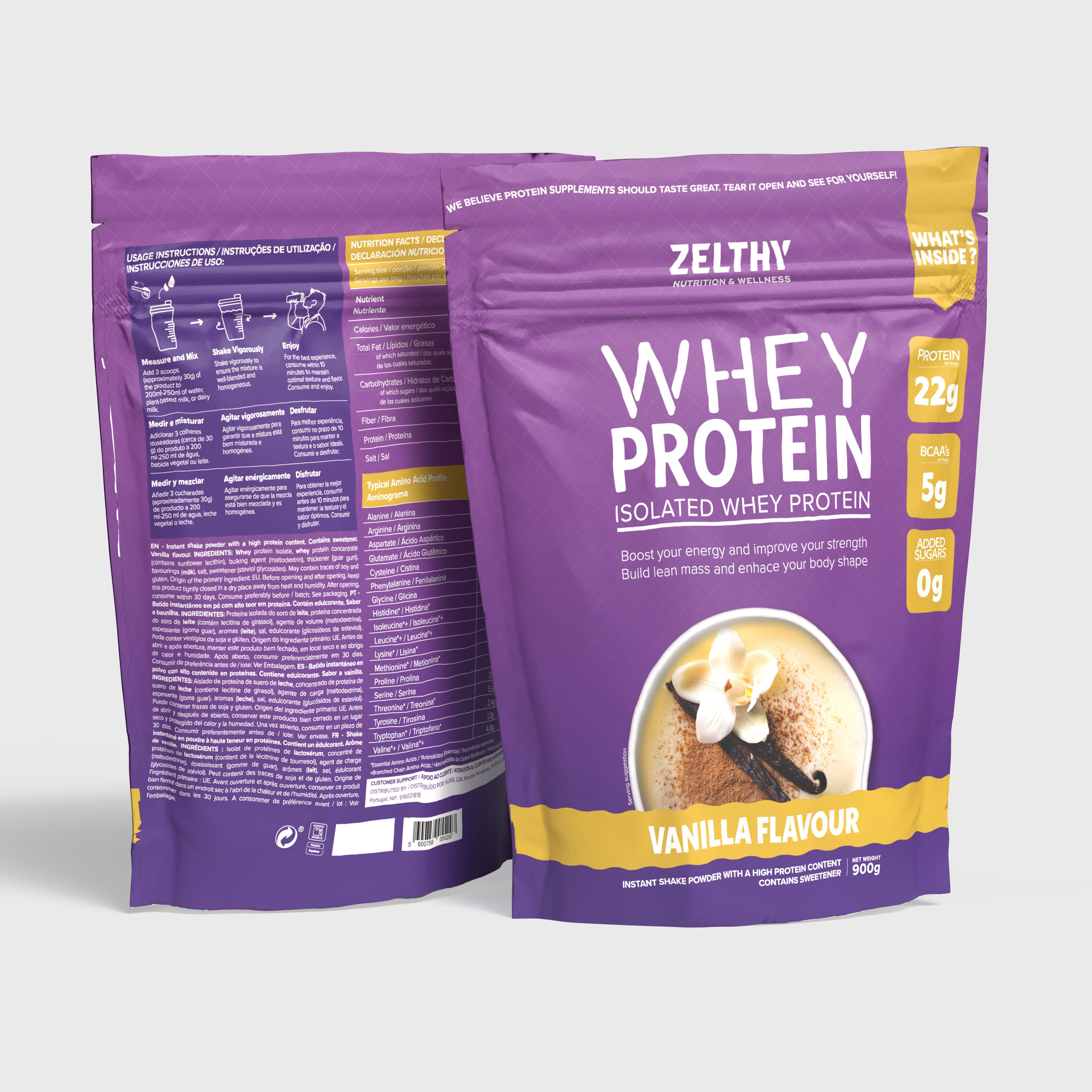 Whey-Protein: Smooth Vanilla Bean 900g