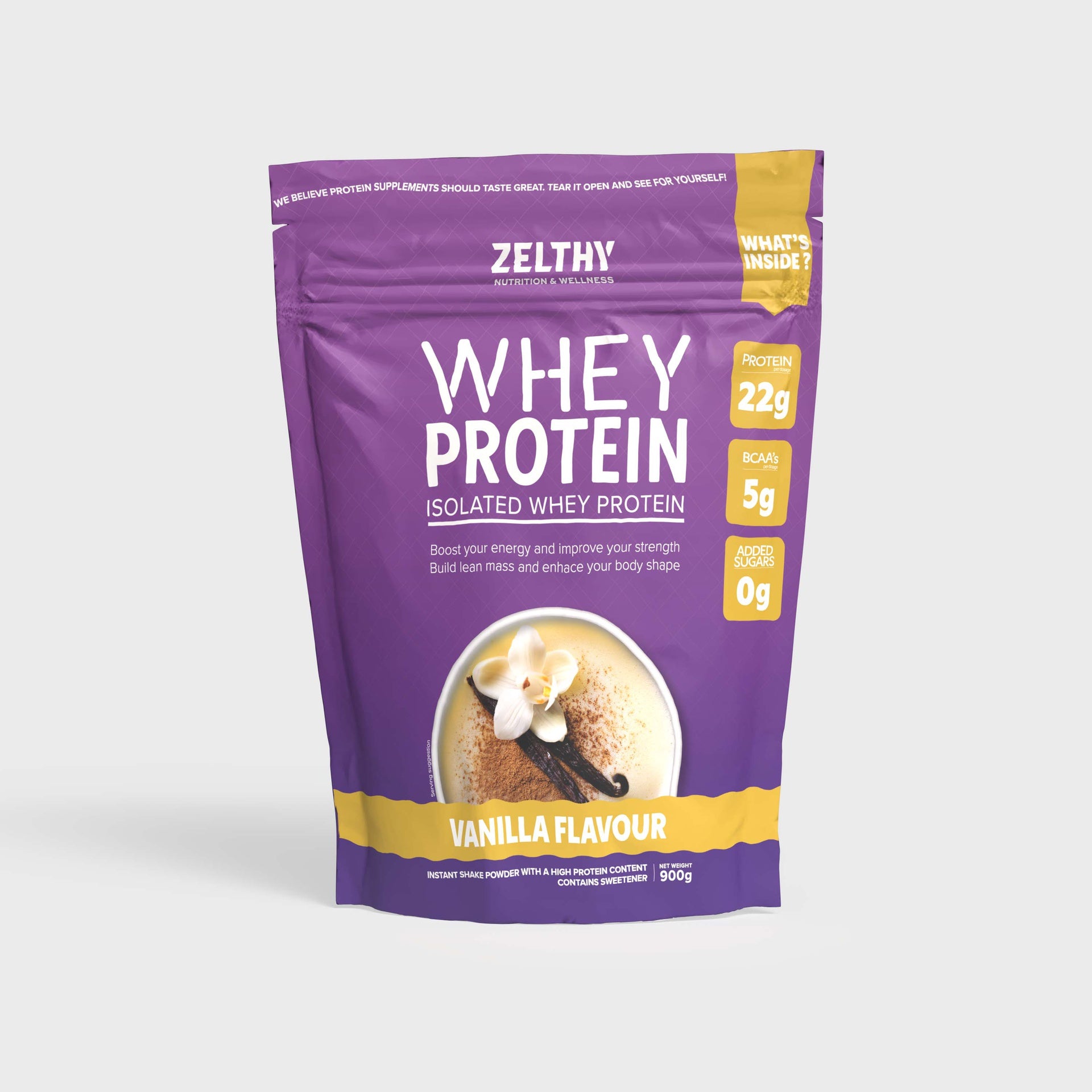 Whey-Protein: Smooth Vanilla Bean 900g